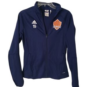 Adidas Climalite Classic Three Stripe Zip Up Track Jacket